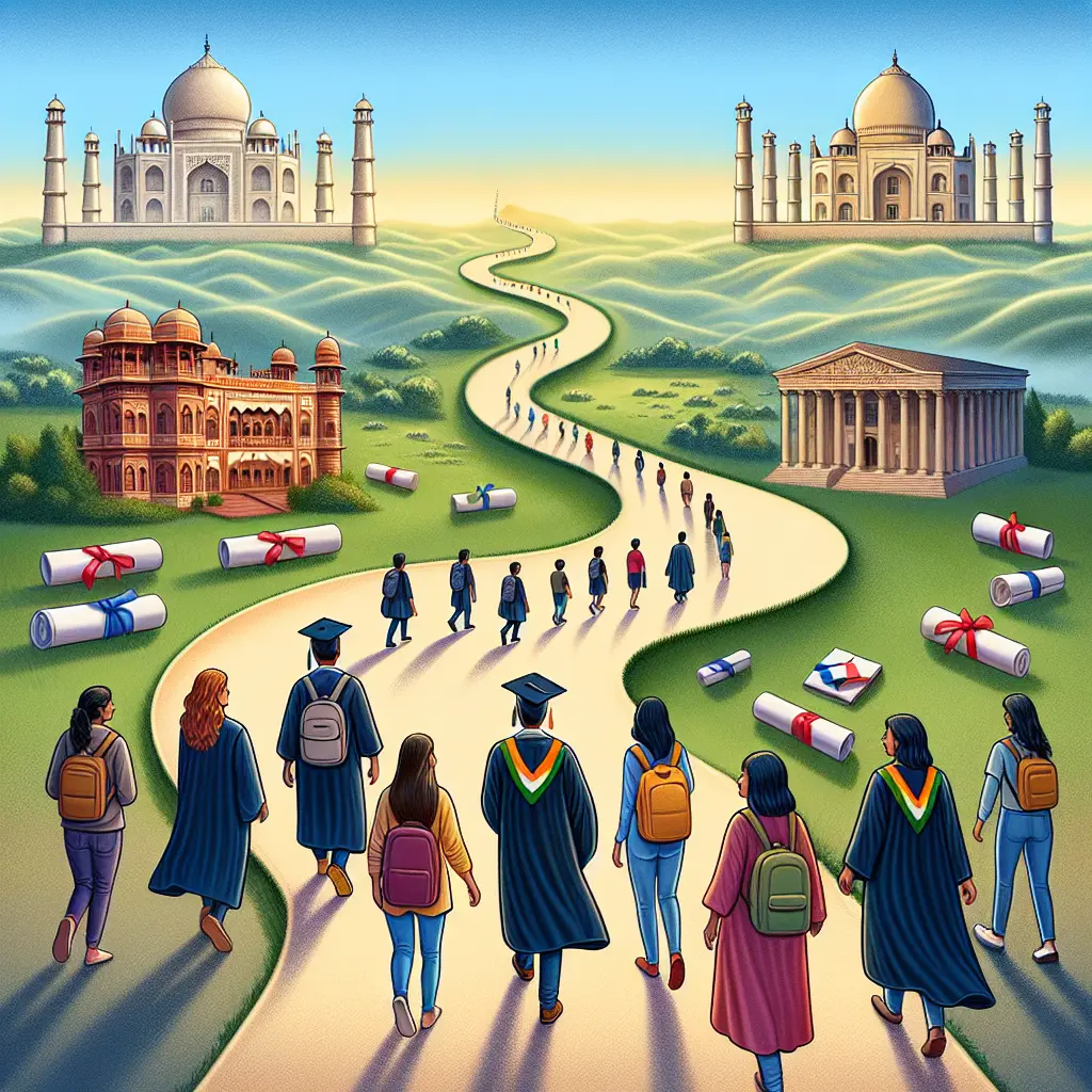 Representation of A Clear Pathway for Indian Students to Study Abroad and Access 200+ French Degrees